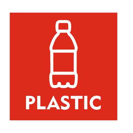 Plastic bordje 10x10cm