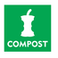 Compost bordje met appel 10x10cm