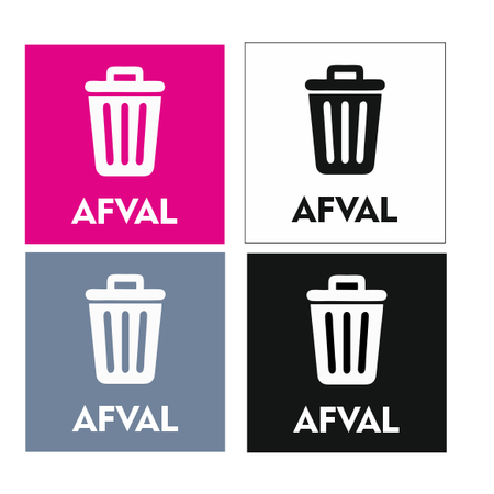 Afval bordje 10x10cm