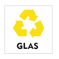 Recycle Glas bordje