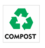 Recycle Compost bordje 10x10cm
