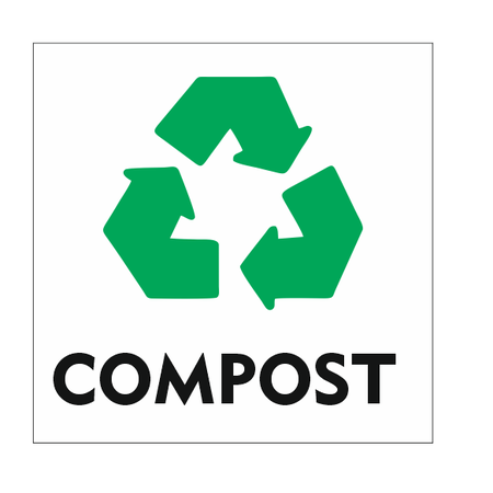 Recycle Compost bordje 10x10cm
