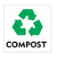 Recycle Compost bordje 10x10cm