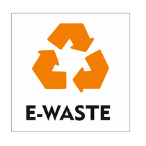 Recycle E-waste bordje