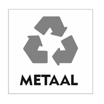 Recycle Metaal bordje