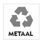 Recycle Metaal bordje 10x10cm