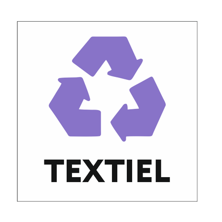 Recycle Textiel bordje 10x10cm