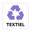 Recycle Textiel bordje 10x10cm