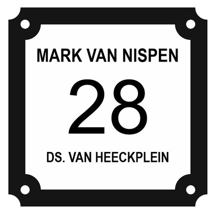 Parisienne Kunststof Huisnummer en Naambordje