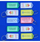 Openklapbare Sleutellabels 60x27mm met  reclamedruk  1000 stuks