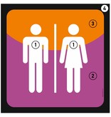 Toilet of Facilitaire Bordjes 10x10mm met tape of boorgaten - Fox-serie