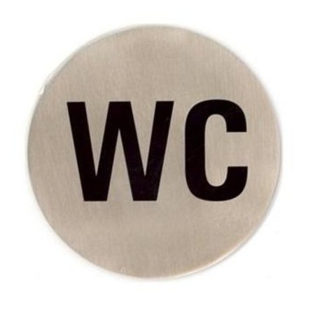 WC toiletbordje edelstaal Ø75mm met tape