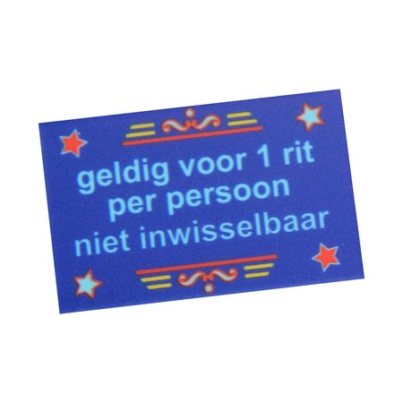 Plastic rechthoekige munten Full Colour naar eigen ontwerp vanaf 1000 stuks