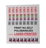 CombiCraft Blanco polsbandjes, Laserbandjes op A4 vellen om zelf te bedrukken met een Laserprinter per 100 stuks