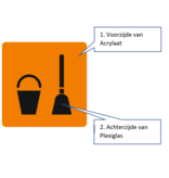 Schoonmaakruimte bordje Serie Plex