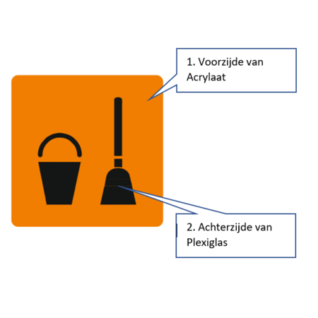 Schoonmaakruimte bordje Serie Plex