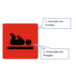 Baby verschoonruimte bordje Serie Plex