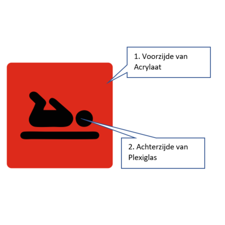Baby verschoonruimte bordje Serie Plex