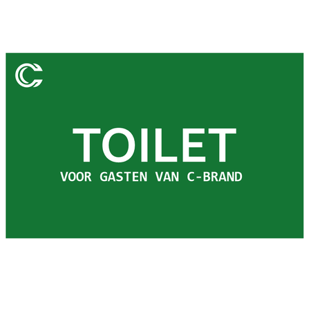 Gekleurde acrylaat deur- of toiletborden