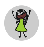 Meisje toiletbordje ingekleurd Aluminium Ø75mm met tape