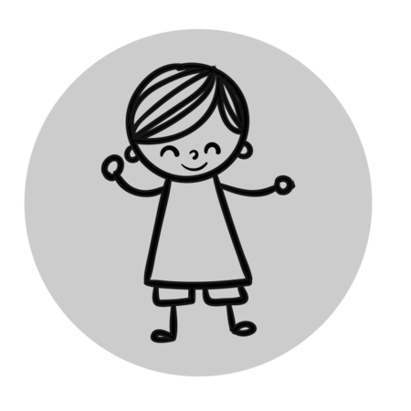 Jongen toiletbordje zwart Aluminium Ø75mm met tape