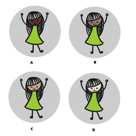 Meisje toiletbordje ingekleurd Aluminium Ø75mm met tape