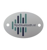 Aluminium logoplaatje ovaal 65x42,5mm voorzien van jouw logo