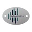 Aluminium logoplaatje ovaal 65x42,5mm voorzien van jouw logo