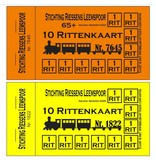 Knipkaarten  in zwarte druk op gekleurd papier per 100 stuks