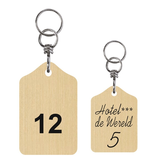 AURELIA gesatineerd Messing sleutelhanger met wartel en ring