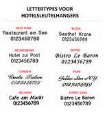 Philadelphia hotelsleutelhanger Messing 140mm met kwast