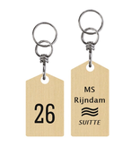 MIRABEL Messing sleutelhanger incl. wartel en ring