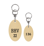 SABLON Messing sleutelhanger incl. wartel en ring