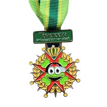 Gegoten medaille met inkleuring