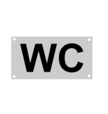 WC algemeen toiletbordje 88x46mm