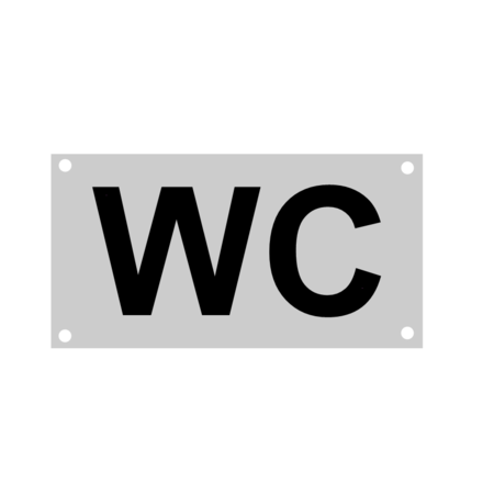 WC algemeen toiletbordje 88x46mm