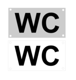 WC algemeen toiletbordje 88x46mm