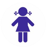 Dames of Meisjes toiletbordje Aluminium Ø75mm met tape