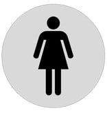 Dames toiletbordje Aluminium Ø75mm met tape