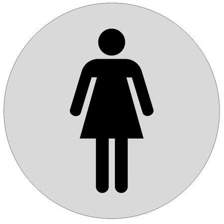 Dames toiletbordje Aluminium Ø75mm met tape