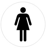 Dames toiletbordje Aluminium Ø75mm met tape