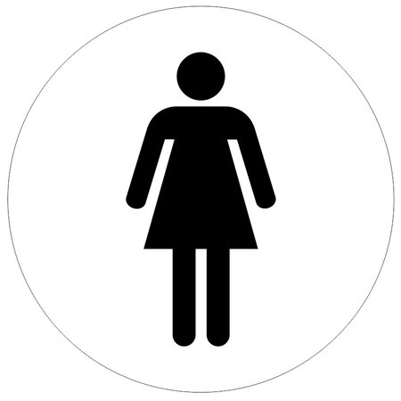 Dames toiletbordje Aluminium Ø75mm met tape