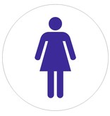 Dames toiletbordje Aluminium Ø75mm met tape
