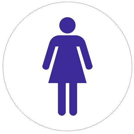 Dames toiletbordje Aluminium Ø75mm met tape