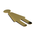 Dames symbool Toiletbordje Messing 150mm