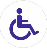 Invalide toiletbordje Aluminium Ø75mm met tape