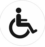 Invalide toiletbordje Aluminium Ø75mm met tape