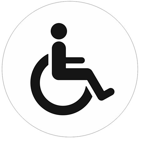 Invalide toiletbordje Aluminium Ø75mm met tape