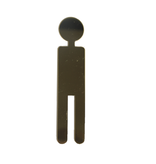 Heren symbool Toiletbordje Messing 150mm