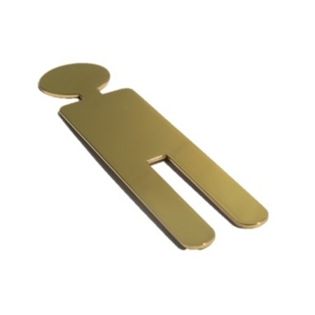Heren symbool Toiletbordje Messing 150mm